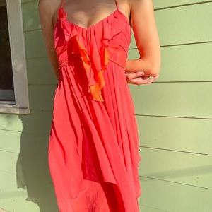 Sunset silk dress